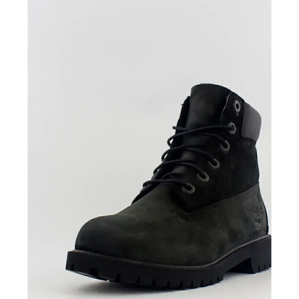 TIMBERLAND PREMIUM 6-INCH WATERPROOF BOOT (BIG KIDS) Black  Size 4.5/ Excellent
